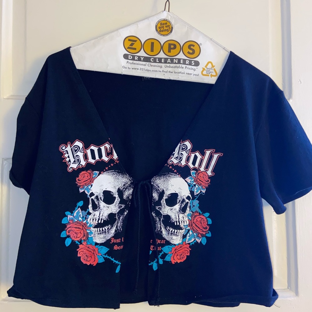 Tie front crop top